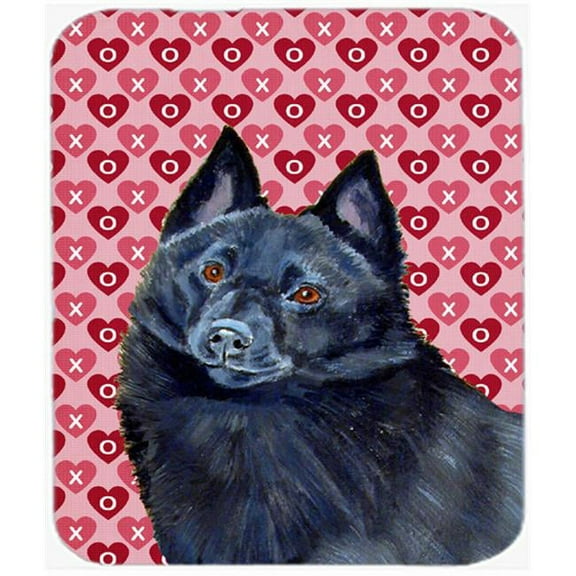Schipperke Hearts Love And Valentines Day Mouse Pad, Hot Pad or Trivet