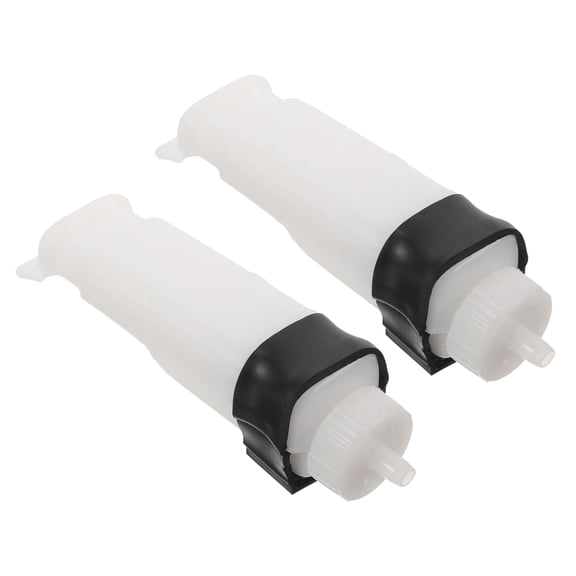 OUNONA 2-Pack Motorcycle Engine Coolant Reservoir White Plastic Antifreeze Expansion Overflow Bottle