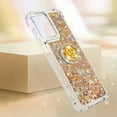 thumbnail image 6 of Case for Motorola Moto G Play 4G 2024 Case Glitter Liquid with Ring Kickstand Cute Clear Flowing Quicksand Soft TPU Protective Grils Women Bling Case for Moto G Play 4G 2024 Gold YBR, 6 of 14