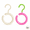 2 pack Cream White + Dopamine Style, variant on 360-Degree Rotating Scarf Hanger, Multi-Functional Closet Organizer Loop with Non-Slip Hooks for Silk Scarves, Ties, Belts, and Bags, Space Saving Wardrobe Display Rack