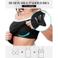 thumbnail image 4 of Alove Padded Tank Tops Camisoles Women Solid Conservative Vest with Built-in Bra Adjustable Strap Cotton Cami Shirts, 4 of 8