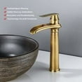 thumbnail image 4 of Grifo de baño alto antiguo, grifo de lavabo en cascada retro, fregadero de latón, grifo de baño monomando con caño alto, grifo mezclador para baño, 4 of 5
