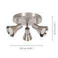 thumbnail image 2 of Xtricity - 3-Head Directional Light Fixture, 9.06" Wide, From the Rosalie Collection, Nickel, 2 of 4
