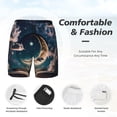 thumbnail image 3 of Fuzoiu Artistic Starry Sky Moon Book Print Men's Swim Shorts,Quick-Dry Double-Layer Swim Trunks,Board Trunks,Beach Shorts Swimwear Bathing Suits-XX-Large, 3 of 6