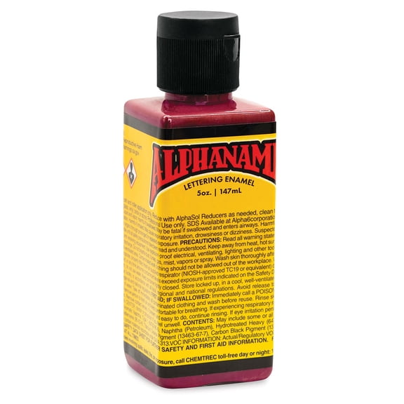 Alpha6 Alphanamel Lettering Enamel - Wine, 147 ml, Bottle