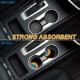 thumbnail image 4 of FMSHPON Rainbow Black Set of 2 Car Coaster for Drinks, Absorbent Ceramic Stone Coasters Cup Mat with Cork Base for Home Kitchen Room Coffee Table Bar Decor, 4 of 5