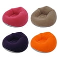 thumbnail image 5 of 4 Pcs Bean Bag Chairs for Adults Portable Inflatable Chairs with Air Pump Blow up Couch Folding Inflatable Couch Lazy Sofa for Reading Living Room Camping-Coffee+Orange+Red+Dark Blue, 5 of 15