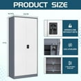 thumbnail image 4 of MIIIKO 71" Metal Storage Locker Metal Garage Locker Cabinets with Locking Door and 5 Adjustable Shelves, Steel Classic Storage Cabinet for Home, School, Office, Garage, 4 of 6