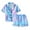 Light blue, variant on Fshinging 2025 Summer Pajamas for Baby Girls Tie-Dye Casual Short Sleeve Lapel Shirts Tops and Shorts Sleepwear Outfits