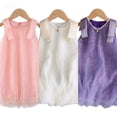 thumbnail image 2 of LYMAYTER Girls Glitter Mesh Princess Dress for 1-7Y Toddler Sleeveless Shoulder Bow Sequin Tulle Tutu Party Dress, 2 of 8