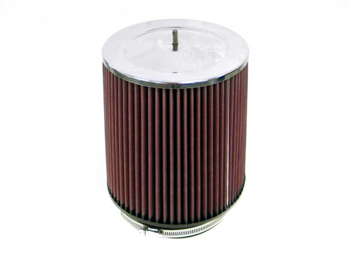 RF-1017 Flange Length: 1 In Filter Height: 8 In Replacement Engine Filter: Flange Diameter: 6 In Premium K&N Universal Clamp-On Air Filter: High Performance Washable Shape: Round Tapered