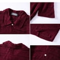 thumbnail image 6 of YLSDY Men's Crochet Lace Camp Collar Shirt, Intricate Floral Border Pattern, Short Sleeve Button-Down Beach Top Wine L, 6 of 6