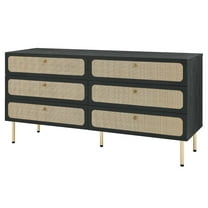 Dresser Drawer Chest, Black, Wood, Bedroom Living, Modern Contemporary HB35731