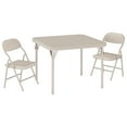 thumbnail image 1 of Folding Table and Chairs Set 3pcs/5pcs, PU Cushioned Square Activity Table with Metal Frame, Waterproof Portable Space-Saving for Home Study Daycare Learning Art, 1 of 9