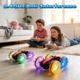 thumbnail image 4 of JoyStone Amphibious Remote Control Car Boat with LED Lights, 4WD RC Stunt Car Toy for Boys Girls, Water Beach Pool Toys for Kids Ages 8-12, Red, 4 of 8