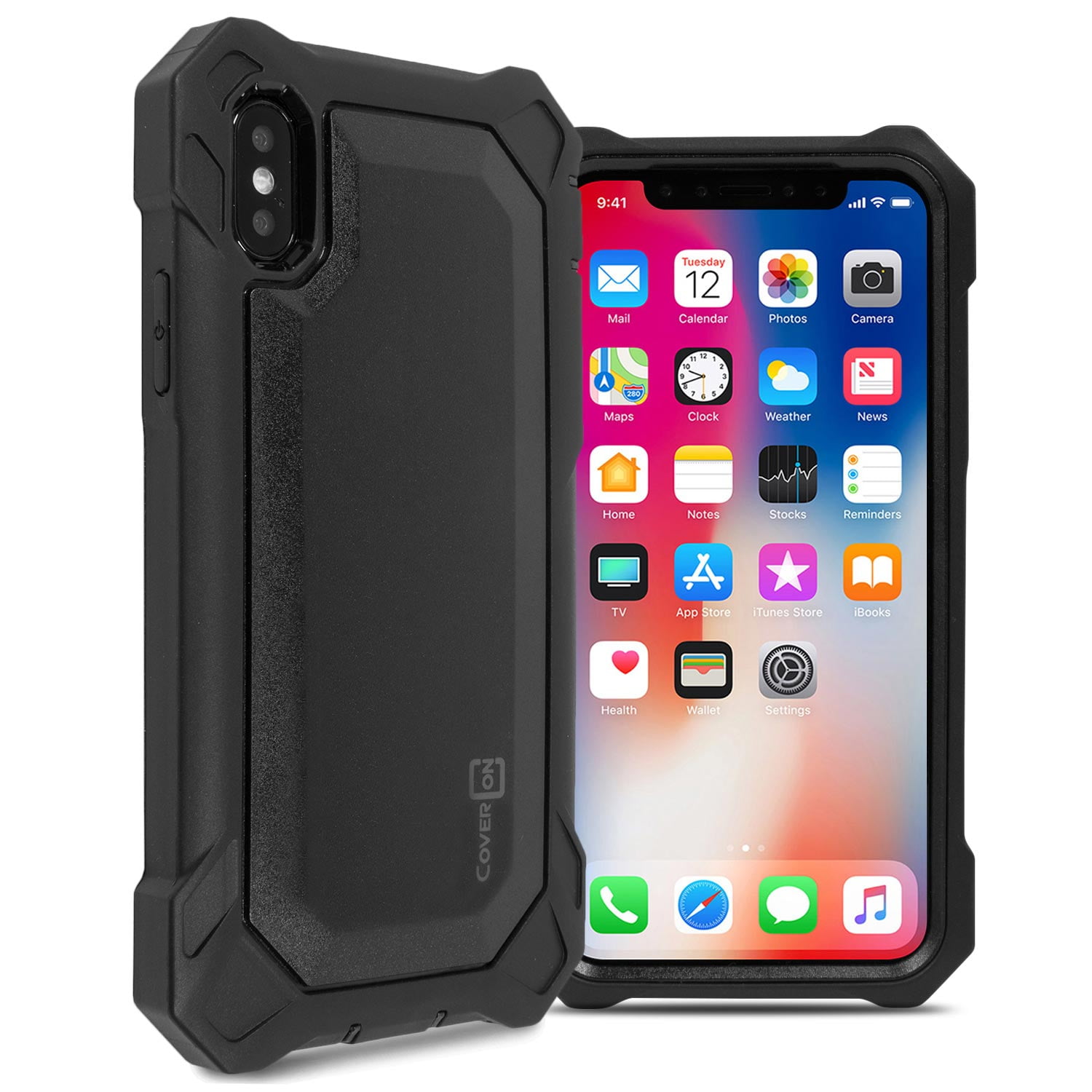 CoverON Apple iPhone X Case, VitaCase Hard Protective Full Body Heavy