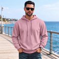 thumbnail image 4 of Axiiglly Hoodies for Men Drawstring Long Sleeve Pink Pullover Sweatshirt with Pockets Casual Trendy Big & Tall Hoodies S-3XL, 4 of 6