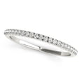 thumbnail image 1 of 14k White Gold Diamond Pave Set Wedding Band (1/8 cttw) Size 9, 1 of 2
