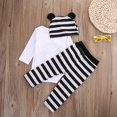 thumbnail image 3 of 3 Pcs Unisex Baby Pants Animal Print Romper + Long Pants + Hat Suits, 3 of 6