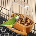 thumbnail image 4 of BESTSKY Birds Cage Hanging Feeding Cup No Mess Birds Feeder Box Plastic Food Water Dispenser Bowl for Parrot Cockatiel Small Birds Bird Water Dispenser, 4 of 7