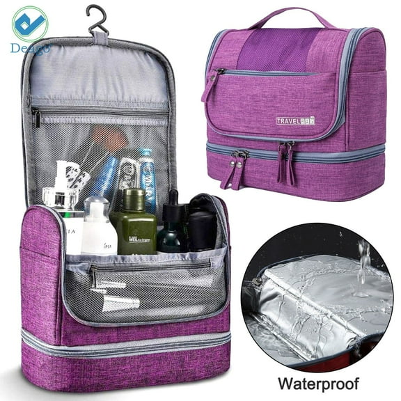 Deago Travel Makeup Train Case Cosmetic Organizer Portable Artist Toiletry Storage Bag for Brushes Jewelry Digital Accessories