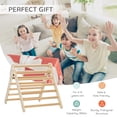 thumbnail image 6 of Qaba Kids Triangle Climber Foldable Climbing Triangle Ladder for Toddler Play Structure Climbing Toy Indoor Playful Gym Natural, 6 of 9