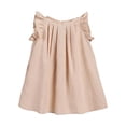 thumbnail image 5 of Little Girls Dresses , Girls Size 10-12 Dresses Elegant Girls Summer Dress With Ruffle Sleeves Soft Solid Color A Line Dress For 1 6 Years Girls, 5 of 5