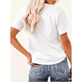 thumbnail image 2 of 【New Arrival】Blessed Rainbow Gradient Script Letter Graphic T-Shirt, Women’s Inspirational Faith Casual Short Sleeve Tee, 2 of 10