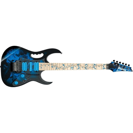 Ibanez Steve Vai Signature Premium JEM77P Electric Guitar, Maple Fretboard, Blue Floral Pattern