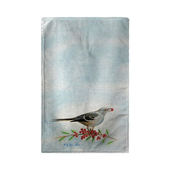 Betsy Drake Mockingbird & Berries Kitchen Towel