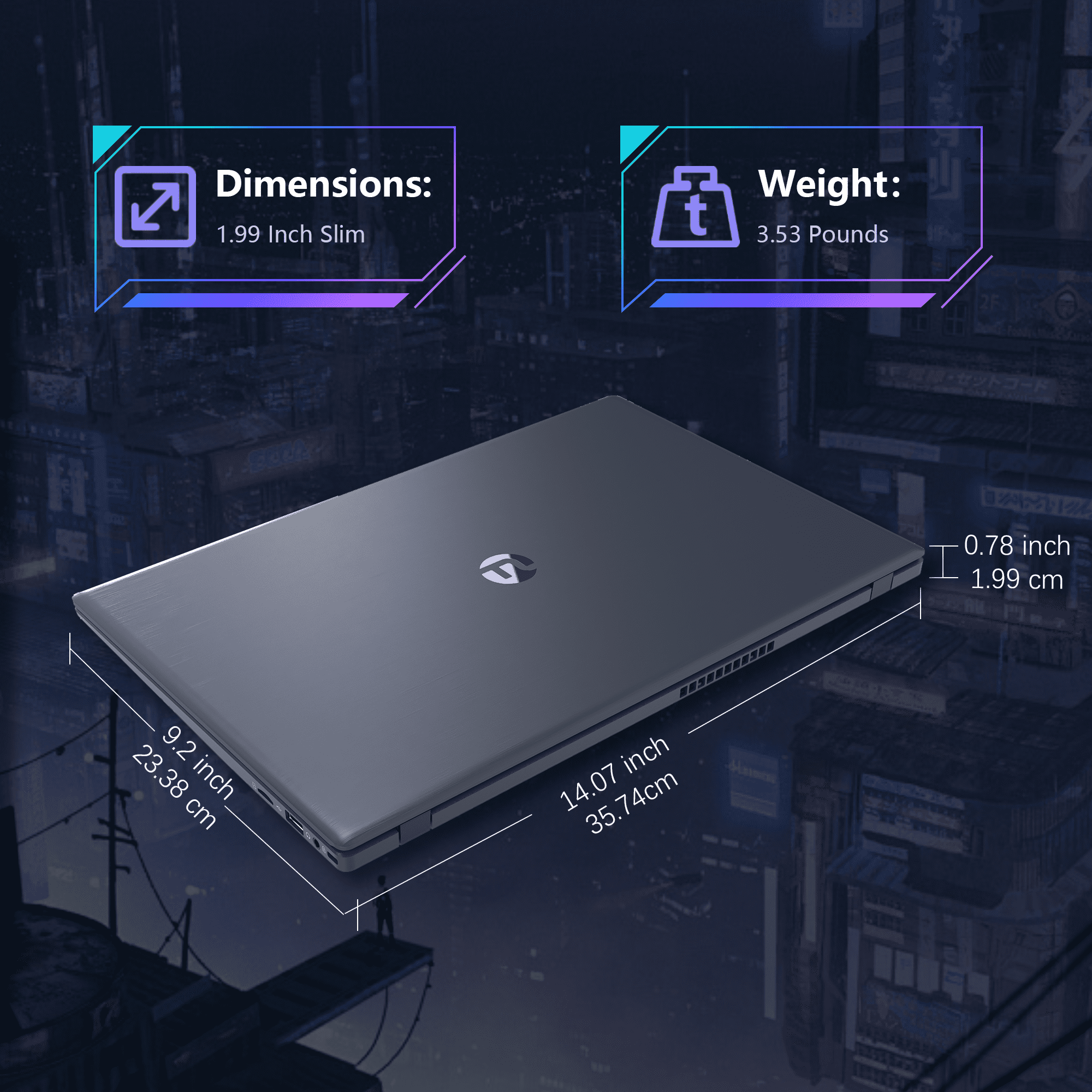 Ningmei 15.6 inch Windows Laptop Intel N150 16GB RAM 512GB SSD Wifi6 Bluetooth5.2 1080P FHD IPS Display Fingerprint Unlock