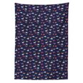 thumbnail image 2 of Fantasy World Tablecloth, Orient Bird with Stars and Clouds at Nighttime, Rectangle Satin Table Cover Accent for Dining Room and Kitchen, 60" X 84", Multicolor, by Ambesonne, 2 of 2
