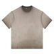 thumbnail image 4 of Camisa Elvqul de Hombre de Color Sólido Manga Corta Café Algodón Cuello Redondo Gym Mayor, 4 of 9