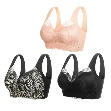 

EHTMSAK Everyday Lace Bras for Women Sexy Seamless Bra Complexion 3XL