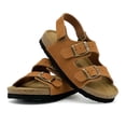 thumbnail image 3 of Toddler Sandals Girls Boys Cork Footbed Sandals Kids Adjustable Buckle Slippers Slip-On Open Toe Indoor Casual Flat Shoes Outdoor, 3 of 6