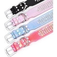 thumbnail image 4 of 1Pack Beirui Bling Rhinestone Dog Collar with Studded Diamonds for Small Medium Dogs Cats,Cute Bedazzled PU Leather Dog Collar with Sparkling Crystals for Girl Boy Puppies, 4 of 5