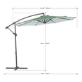 thumbnail image 3 of CorLiving 10ft Offset UV Resistant Umbrella - Multi-Color Canopy & Metal Frame, 3 of 12