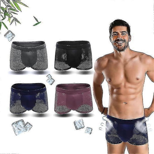4pcs Mens Bamboo Boxer Briefs, Boxhero Bamboo Boxers Shorts Men-For All-Day Comfort,Bamboo Underwear Men, Bamboo Shorts Men
