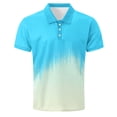 thumbnail image 5 of IhhxPro Men's Short Sleeve Button Detail Collared Shirt Gradient Print Stretchable Top for Men Fashion Casual S-4XL, 5 of 6