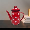 thumbnail image 1 of Cafetera esmaltada Soledad 1 l para el hogar Con tapa Calentador de agua leche, 1 of 10