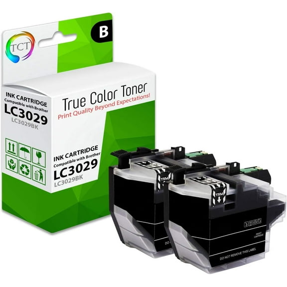 TCT LC3029 Black Ink Cartridge 2 Pack - Premium Compatible Replacement for LC3029BK Black Super High Yield