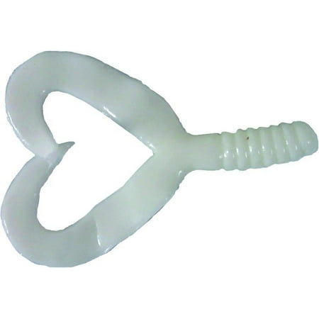Got-Cha Fishing Lure H4TT10-1 Twintail Grub 4 White 10 Per Pack