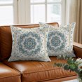 thumbnail image 6 of Throw Pillow Covers 24x24 Inch, Green Boho Decorative Pillow Cases for Couch Sofa Bed, Rustic Ethnic Native Abstract Geometric Cotton Linen Square Home Decor Pillowcases with Hidden Zipper, 6 of 9