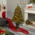 thumbnail image 7 of Nearly Natural 4 ft. Pre-lit Christmas Tree with Berries, Pine Cones & Urn - Clear Lights, 7 of 7