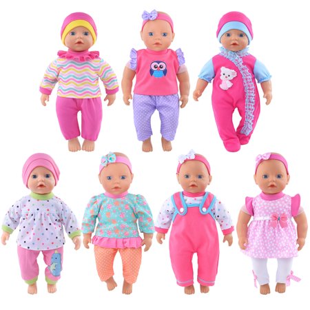 Lot de 6 tenues de poupée pour poupée de 7,6 cm, mini jouets avec hauts et jupes, accessoires de déguisement pour collection et décoration (violet, rouge, jaune Lot de 6 tenues de poupée pour poupée de 7,6 cm, mini jouets avec hauts et jupes, accessoires de déguisement pour collection et décoration (violet, rouge, jaune