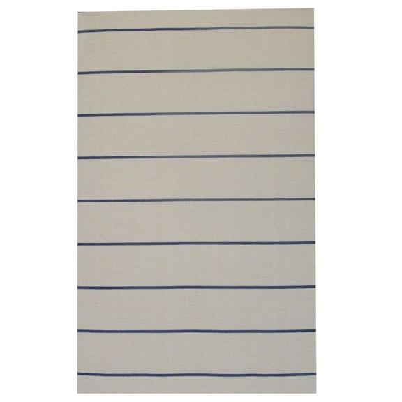 Wahi Rugs Hand Knotted Coastal Flat-Weave Indoor Outdoor Beach 5'0"x8'0" -W818