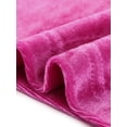 thumbnail image 5 of INSPIRE CHIC Women's Office Pocket Front Long Sleeve Button Down Velvet Shirt L Rose Red, 5 of 5