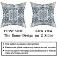 thumbnail image 4 of Navy Blue Gray Boho Pillow Covers 16X16 Inch Set of 2 Ethnic Bohemian Carpet Decorative Pillow Cases Farmhouse Rustic Vintage Rug Pillowcase Home Decor for Cushion Room Couch Patio Sofa Porch Outdoor, 4 of 6