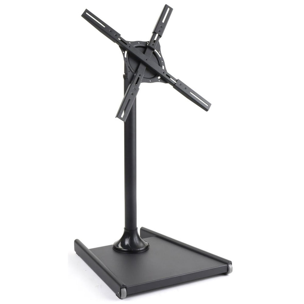 Floor Stand for Flat-Screen Monitor, Black Metal Bracket with Weighted ...