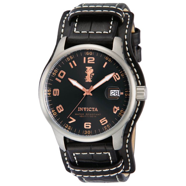 Invicta 12975 Men's I-Force Black Dial Silver Tone Case Watch